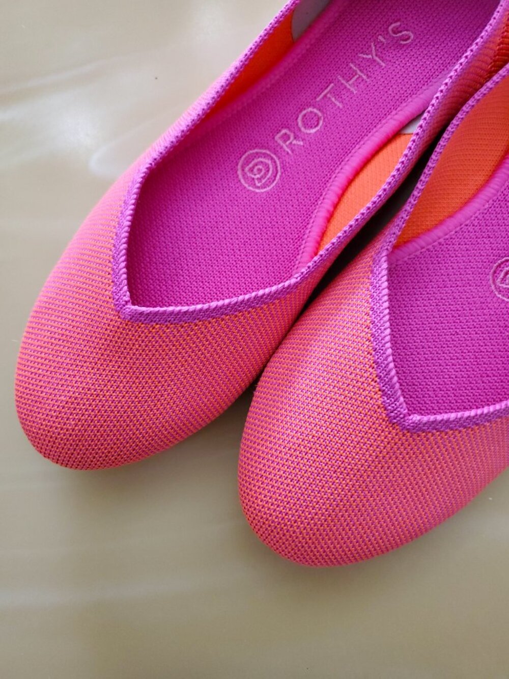 Rothy’s The Flat Tropical Pink Limited Edition Women’s Slip On Flats Size 6.5 - Picture 5 of 13